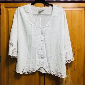 Soft Surroundings Medium white blouse